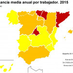 El salario medio en España