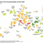 Mapa mundial de la deuda